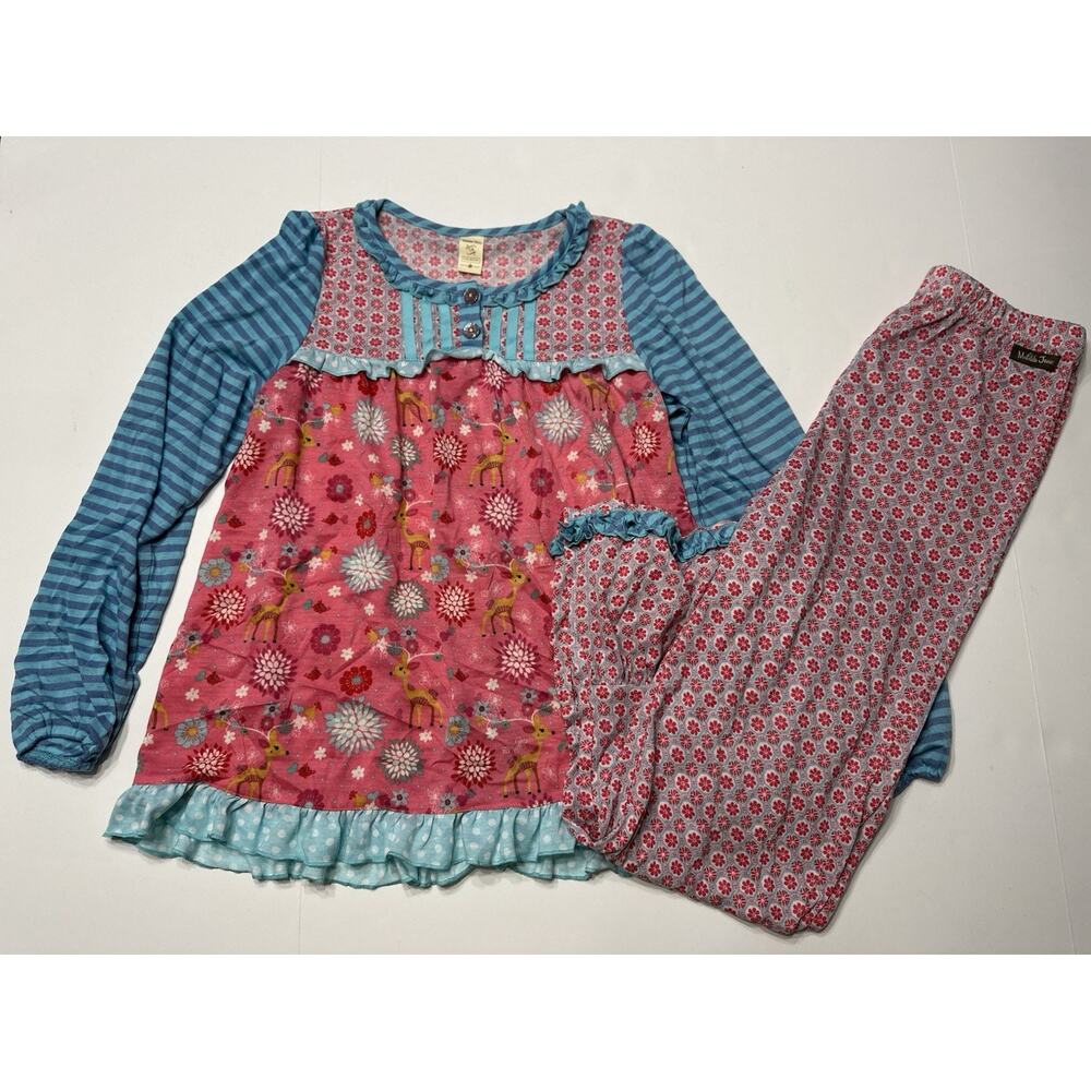 Matilda Jane Sleeping Beauty Ruffle Pajamas Set Reindeer Size 14 Tween Teen